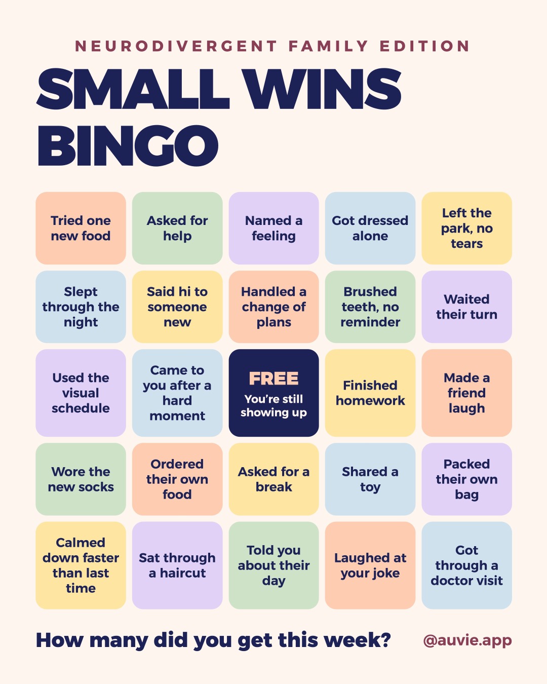 AUVIE — Small wins bingo