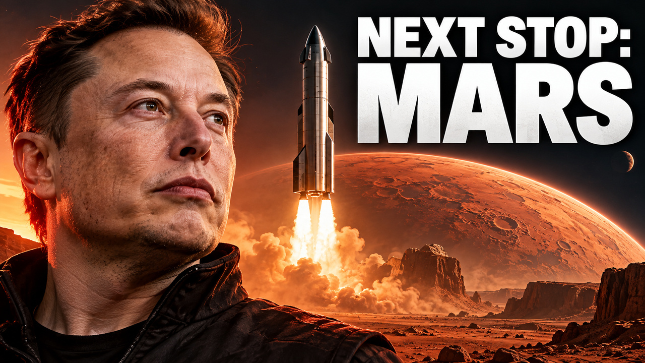 Next Stop: Mars — thumbnail design