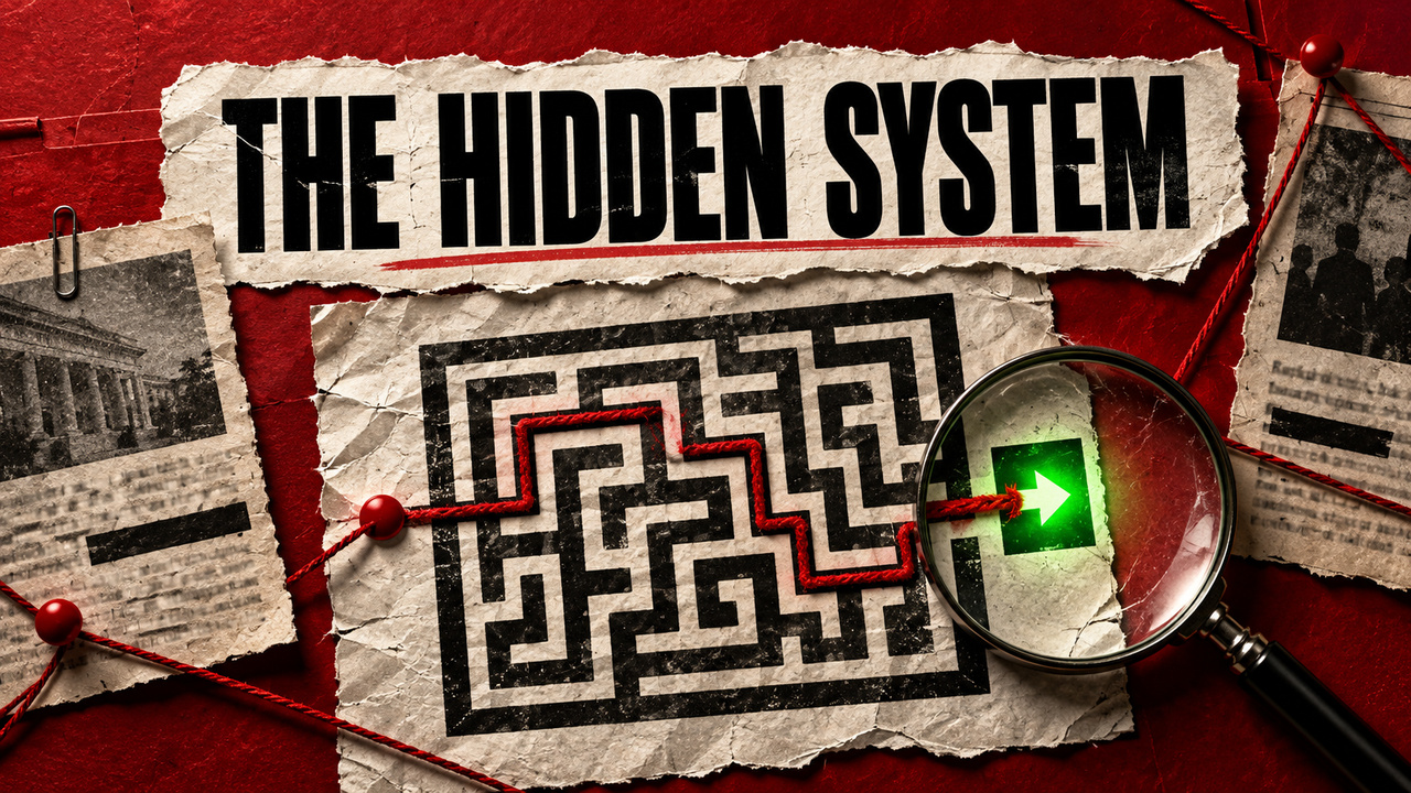 The Hidden System — thumbnail design