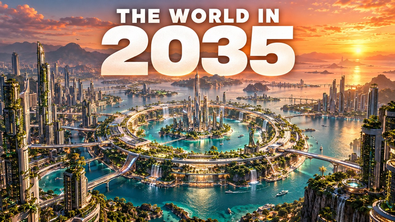 The World in 2035 — thumbnail design