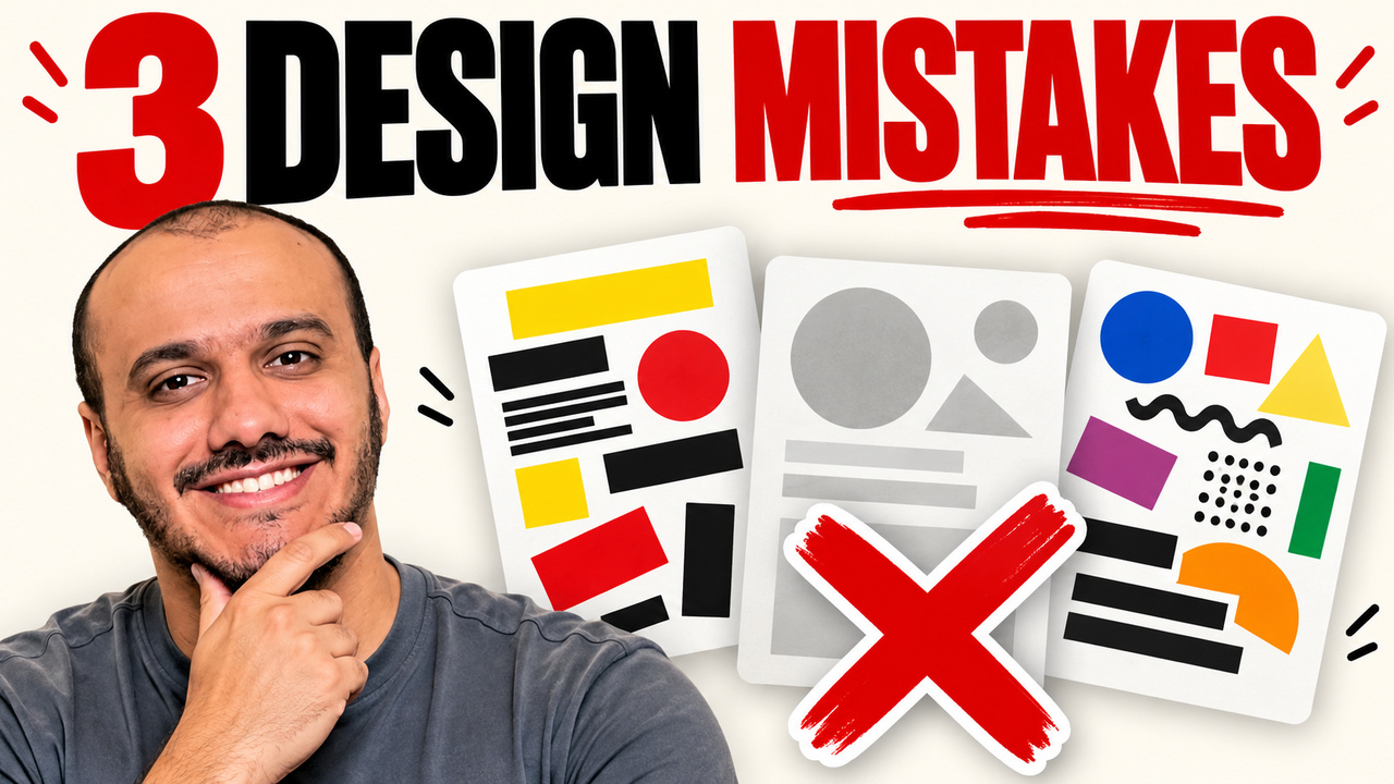 3 Design Mistakes — thumbnail design